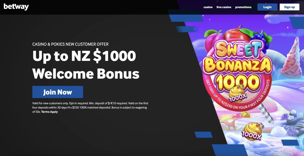 sister casinos Betway home page descriptive image.