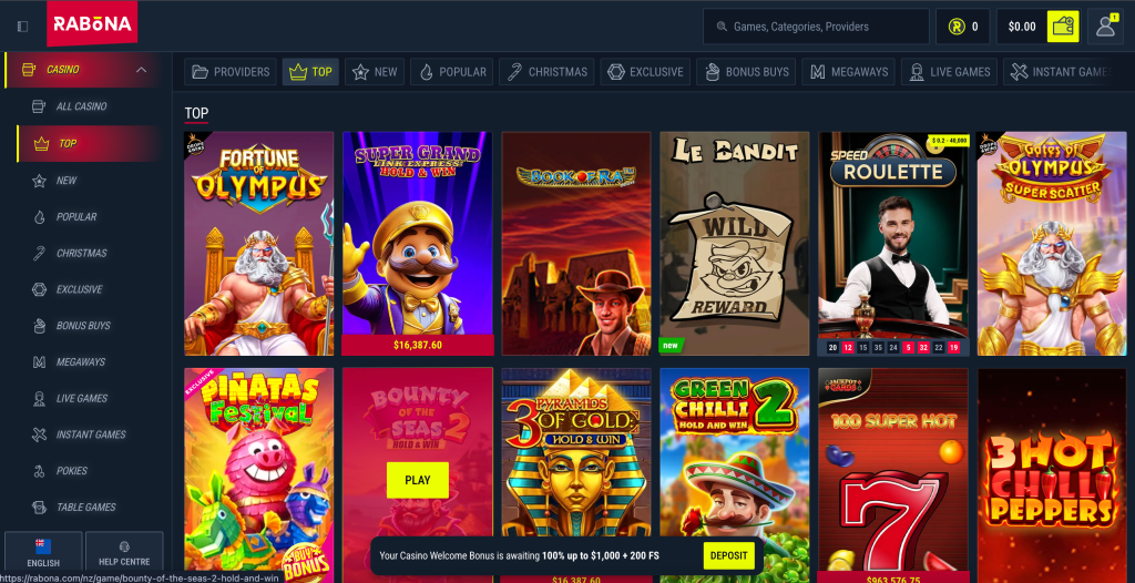 rabona casino nz