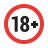 for ages over 18 icon