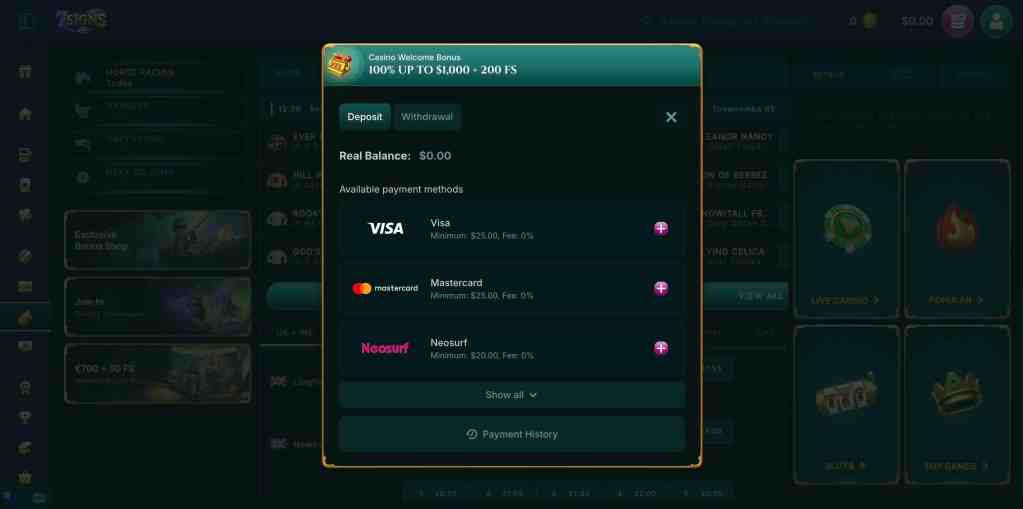 7 signs minimum deposit methods