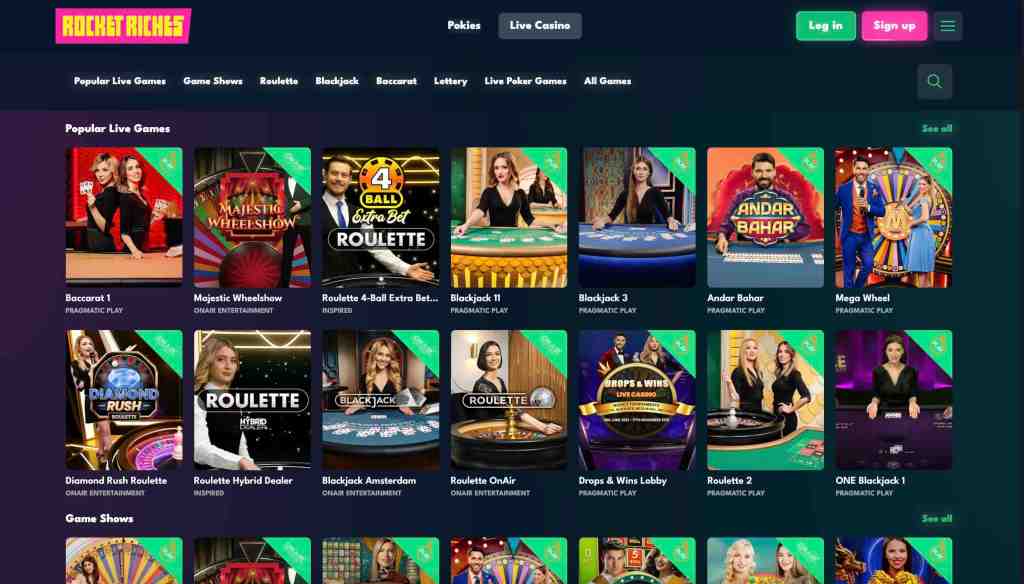 rocket riches top games