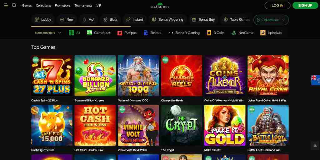 image of games library of katsubet casino