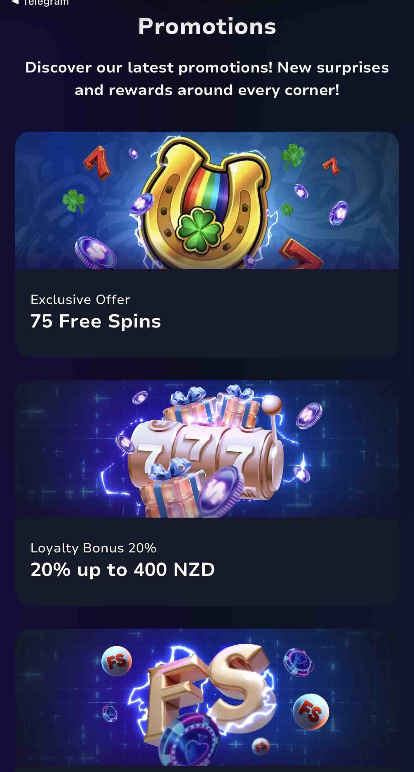 image showing mobile promotions at 7bits casino